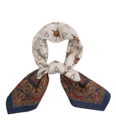 Marca 【伝統横濱スカーフ】ホルン  小判 シルクツイル スカーフ