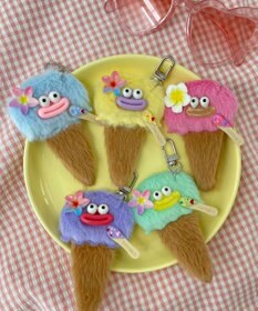 WEGO ミニデリシャスアイスクリームモンスターぬいぐるみキーホルダー