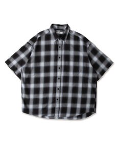 WEGO オンブレチェックシャツ（S）