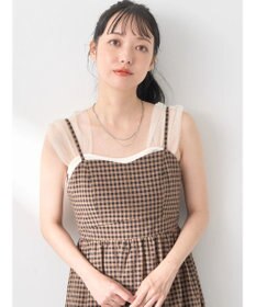 earth music&ecology チュールドッキングカップ付キャミソール