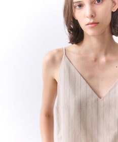 BEIGE， ERYTH / リネンストライプ キャミソール