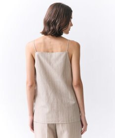 BEIGE， ERYTH / リネンストライプ キャミソール