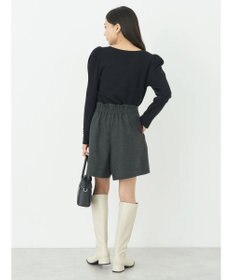 earth music&ecology ハートネック袖パールニットプルオーバー