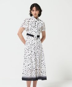 GRACE CONTINENTAL ハートレオパードプリントワンピース