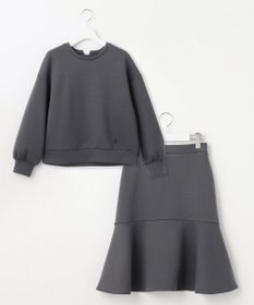 Feroux 【洗える・セットアイテム】バックリボンダンボール セットアップ