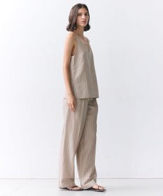 BEIGE， ERYTH / リネンストライプ キャミソール