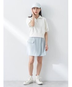 earth music&ecology ハーフジップショートプルオーバー