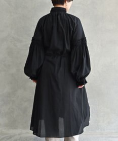 muuc 〈コットン100%強撚糸〉〈2WAY〉〈遠州織物の工場で織られた上質な生地〉〈シースルー〉〈ドライタッチ〉コットンドビーギャザー 羽織り＆ワンピースドレス