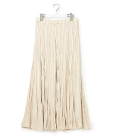 23区 S 【洗える】クラッシュ プリーツ ジョーゼット スカート