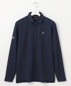 23区GOLF 【MEN】ミニワッフル長袖ポロ