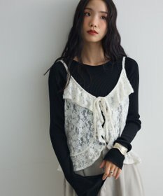 Green Parks レースフリルキャミビスチェ