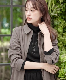 Tiaclasse L 【洗える】コーデュロイシャツチュニックブラウス