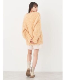 earth music&ecology 起毛リボンニットカーディガン