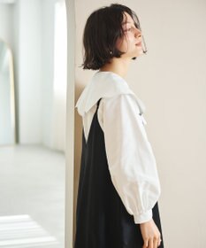 #Newans 【洗濯機可能/シワになりにくい】〈小柄さんにお勧め〉ウェービーカラーブラウス