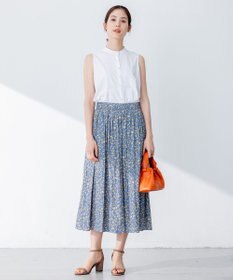 組曲 【洗える】ブラウスライクジャージーノースリーブ カットソー