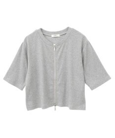 earth music&ecology カットリブＷジップカーディガン