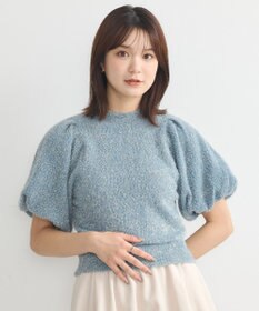 earth music&ecology ボリュームスリーブラメニットプルオーバー