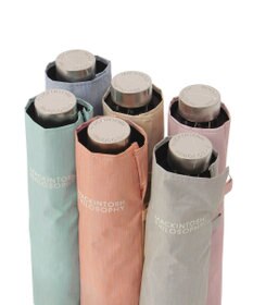 MOONBAT 【 遮光率100％/遮熱/UV/軽量】MACKINTOSH PHILOSOPHY(マッキントッシュフィロソフィー)晴雨兼用日傘 無地 シャンブレーBarbrella バーブレラ 折りたたみ傘 フワクール生地使用