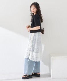 earth music&ecology カットリブＷジップカーディガン