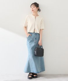 earth music&ecology カットリブＷジップカーディガン