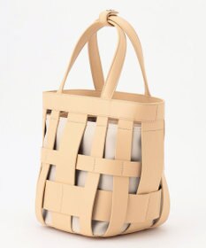 Y'SACCS 【リサイクルレザー】メッシュかごバッグ　small