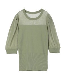 earth music&ecology シアーパワショルニットプルオーバー