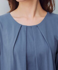 Tiaclasse L ランタンパフ袖カットソー切替チュニック