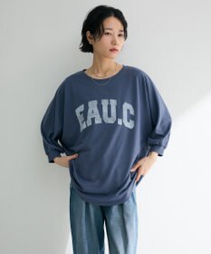 Green Parks ７分袖ミニ裏毛ドルマンロゴプルオーバー