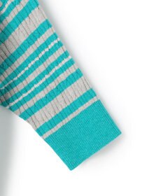 J.PRESS YORK STREET 【WOMEN】コットンボーダー ニットポロシャツ