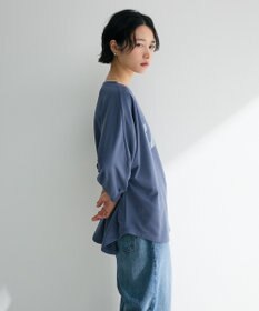 Green Parks ７分袖ミニ裏毛ドルマンロゴプルオーバー