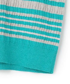 J.PRESS YORK STREET 【WOMEN】コットンボーダー ニットポロシャツ