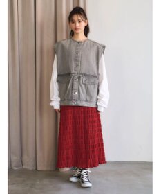 Green Parks ・ＥＬＥＮＣＡＲＥ　ＤＵＥ　ノーカラーデニムベスト