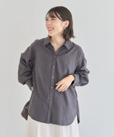 Green Parks シルキータッチストライプシャツ