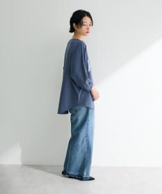 Green Parks ７分袖ミニ裏毛ドルマンロゴプルオーバー