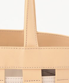 Y'SACCS 【リサイクルレザー】メッシュかごバッグ　small