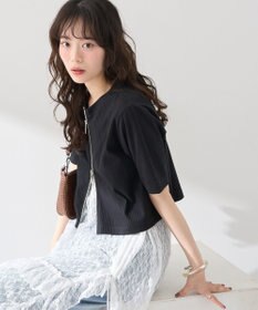 earth music&ecology カットリブＷジップカーディガン