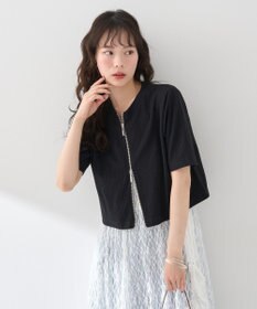 earth music&ecology カットリブＷジップカーディガン