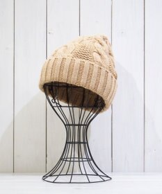 石田製帽 〈新色追加！〉カシミヤニット アラン編みワッチN ニット帽