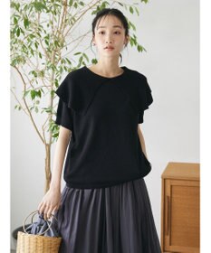 CRAFT STANDARD BOUTIQUE ＢＩＧカラー半袖ニットプルオーバー