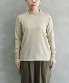 muuc 〈洗えるニット〉〈肌に優しいニット〉〈コットン＆カシミヤ〉〈通年着られるニット〉14Gハイゲージニットプルオーバー