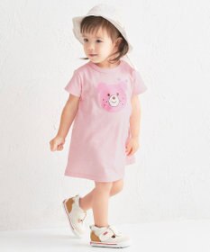 MIKI HOUSE HOT BISCUITS 【80-120cm】カラフルビーンズ フェイスプリント 半袖ワンピース