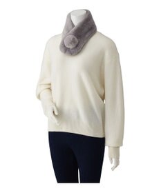 MOONBAT 【洗える】ふわもこマフラー ミニうさしっぽ