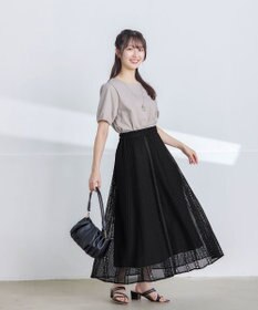 Tiaclasse ラインレーススカート