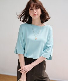 ANY SIS 【接触冷感・UVカット・洗える】ビューティクールボートネック プルオーバー