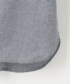 J.PRESS LADIES 【洗える】リネンminiチェック バンドカラー プルオーバー ブラウス