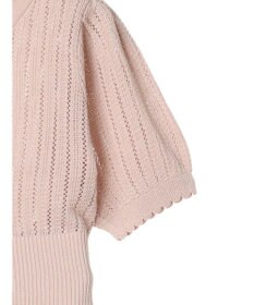 earth music&ecology ２点ＳＥＴ透かし編みカーディガン＋裾フレアスカート