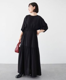 Green Parks ・ＥＬＥＮＣＡＲＥ　ＤＵＥ　５分袖ティアードワンピース