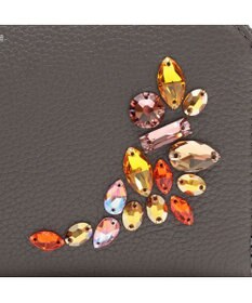 A.D.M.J. 【牛革】モーツァルト クリスタルソーイング ラウンドウォレット