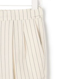 ICB L 【洗える・セットアップ対応】 LooseWeave ストライプ柄テーパードパンツ