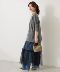 AMERICAN HOLIC 【WEB限定】ピグメント5分袖ロゴプルオーバー